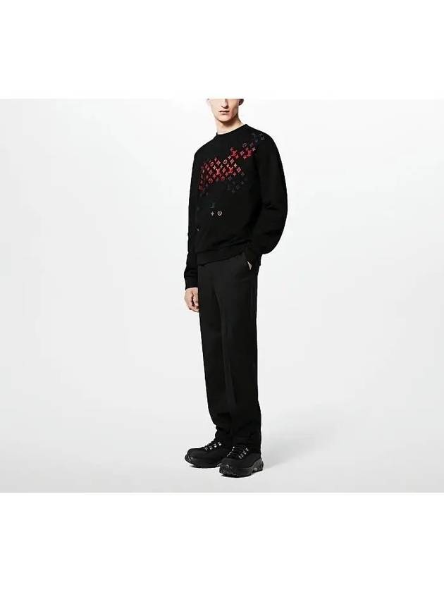 Embroidered cotton sweatshirt black 1AFB68 - LOUIS VUITTON - BALAAN 5