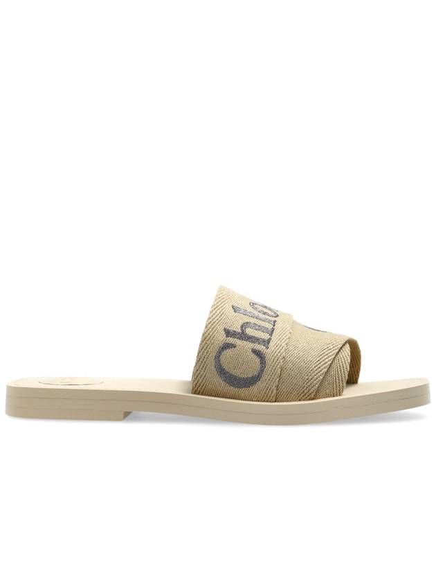 Chloé Slides With Logo, Women's, Beige - CHLOE - BALAAN 1