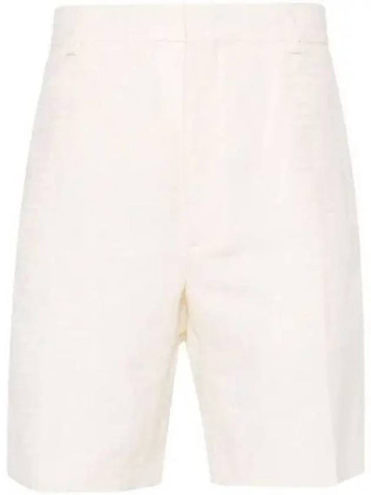 Bermuda FF Cotton Shorts White - FENDI - BALAAN 2