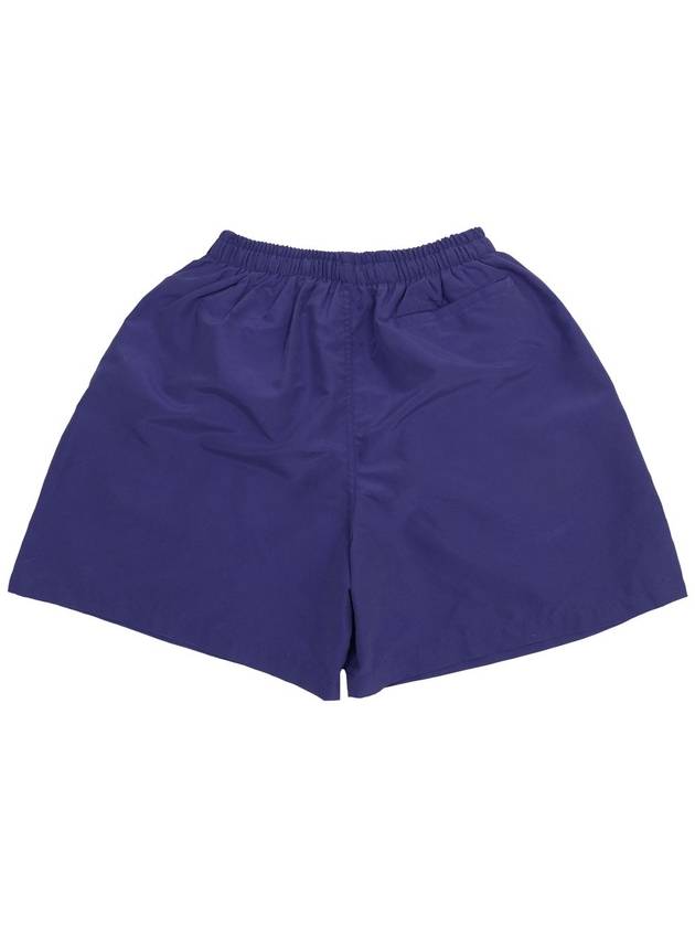 Salon de Key Unisex Concept Logo Embroidered Nylon Peach Shorts Orient Blue Purple SDKIIISD240514SH001 - SALONDEKII SDLABEL - BALAAN 10