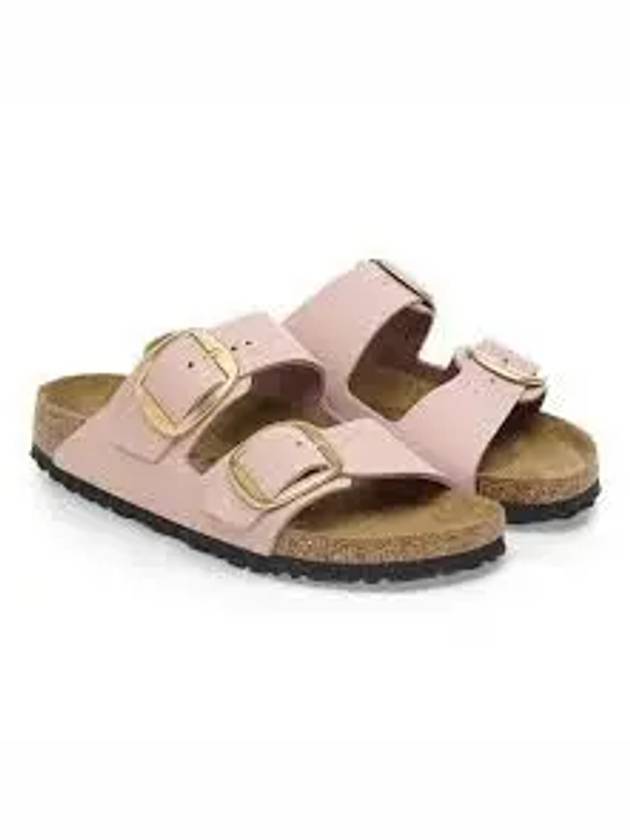 Arizona Big Buckle Nubuck Leather Slippers Pink - BIRKENSTOCK - BALAAN 2