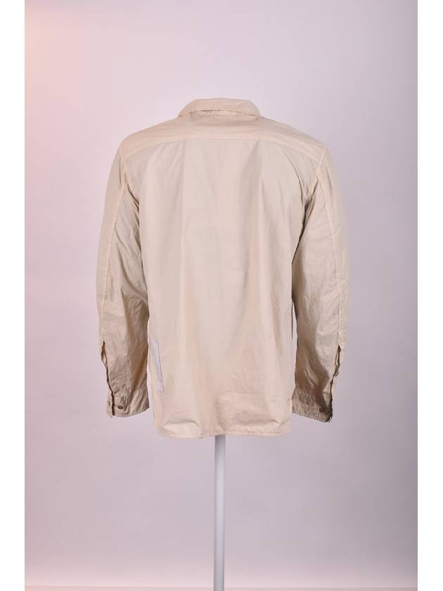 Classic Collar Garment Dyed Cotton Long Sleeve Shirt Beige - TEN C - BALAAN 6