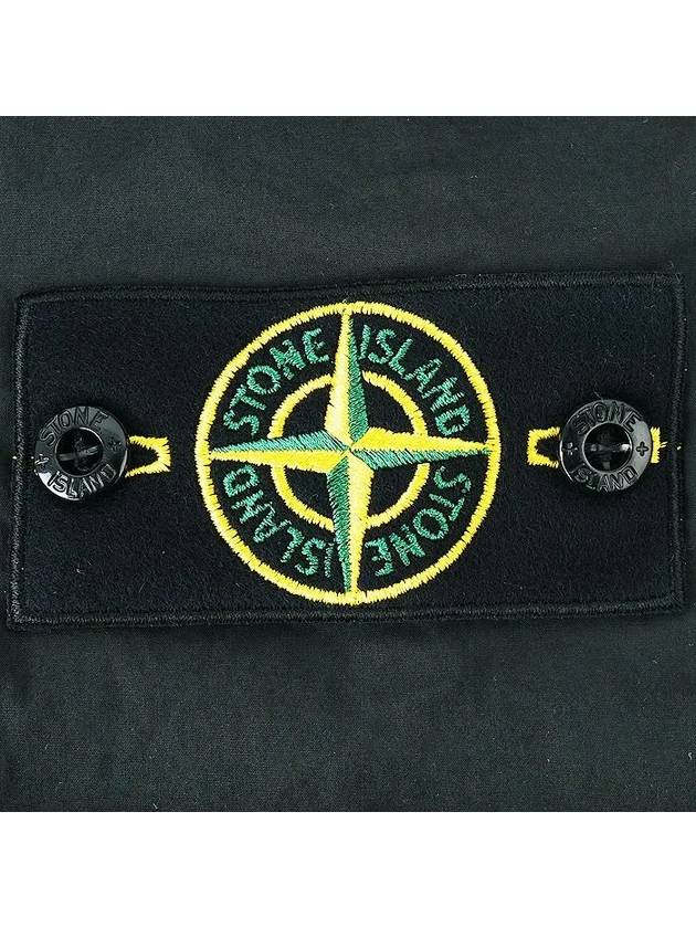 Men's Logo Patch Cargo Shorts Charcoal - STONE ISLAND - BALAAN 5