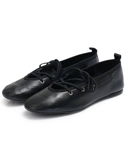 Women s PINA Cotton Canvas Ballerina Shoes Black SH0003 BK - PALOMA WOOL - BALAAN 1