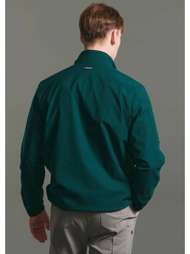 Men s Fleece Lined High Neck Half Zip Up Windbreaker Dark Green - CLEVELAND GOLF - BALAAN 4