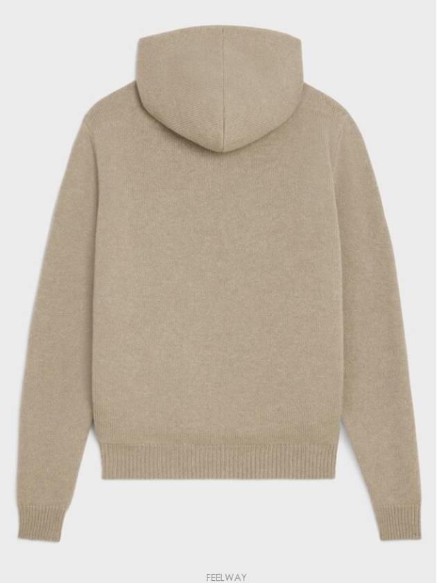 Triomphe Wool Cashmere Hoodie Beige - CELINE - BALAAN 3