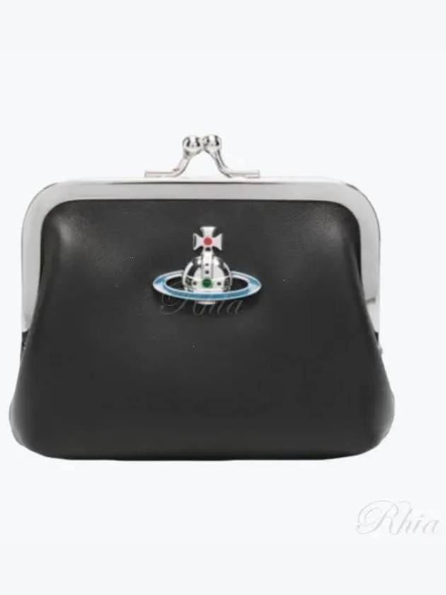 Nappa Leather ORB Logo Coin Purse Black - VIVIENNE WESTWOOD - BALAAN 2