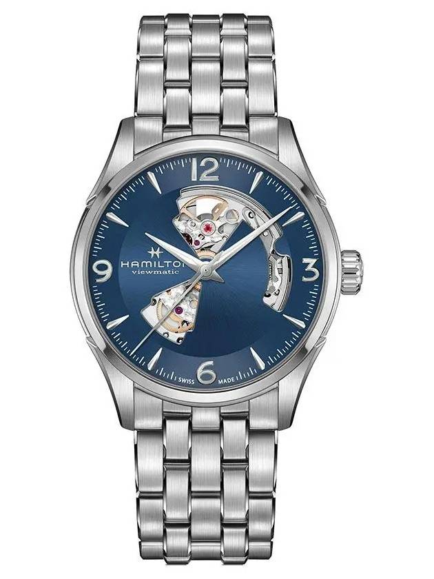 Jazzmaster Open Heart 42mm Metal Watch Blue - HAMILTON - BALAAN 3