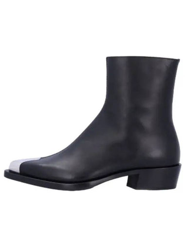 Punk Metal Toe Cap Ankle Boots Black - ALEXANDER MCQUEEN - BALAAN 1