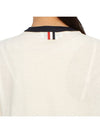 Cotton Crepe Jersey Ringer Long Sleeve T Shirt Natural - THOM BROWNE - BALAAN 7