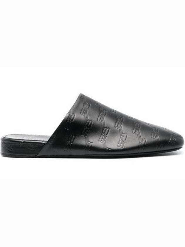 Debossed Logo Leather Mule Black - BALENCIAGA - BALAAN 1