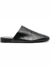 debossed logo leather slippers black - BALENCIAGA - BALAAN 1