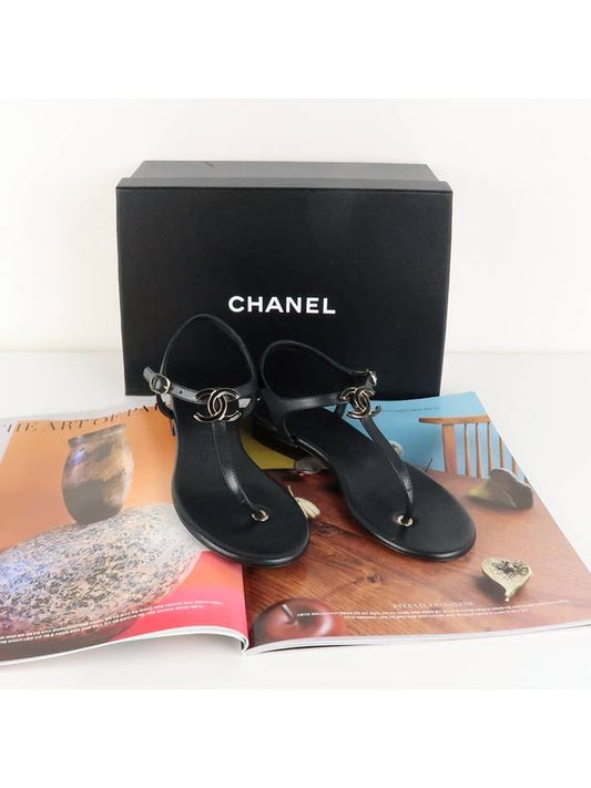 Flip Flop Sandals Black G45428 X01000 94305 - CHANEL - BALAAN 2