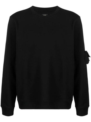 Baquette Crew Neck Cotton Sweatshirt Black - FENDI - BALAAN 1