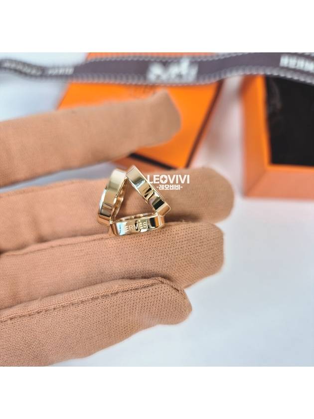 Twilly scarf ring Mini Bolduc Twilly ring gold color H603652S 00 - HERMES - BALAAN 7