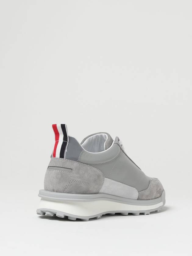 Vitello Alumni Trainer Caprede Low Top Sneakers Grey - THOM BROWNE - BALAAN 4