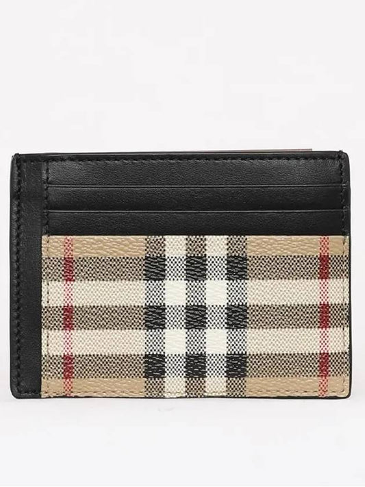 Vintage Check Money Clip Card Wallet Beige - BURBERRY - BALAAN 2