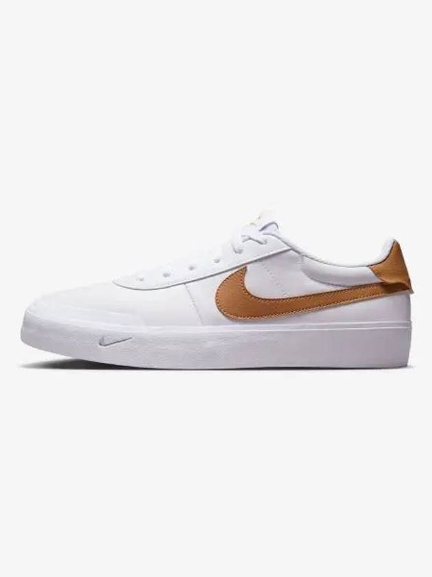 Court Shot Low-Top Sneakers White Brown - NIKE - BALAAN 1