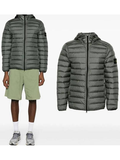 Loom Woven Chambers R Nylon Down TC Light Hoodie Down Jacket Green - STONE ISLAND - BALAAN 2