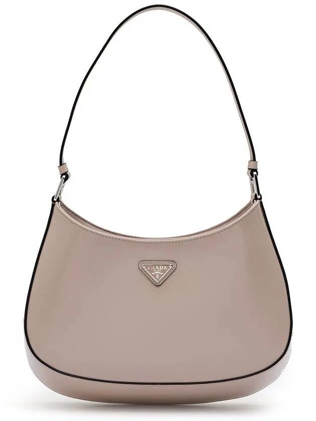 Triangular Logo Cleo Brushed Leather Shoulder Bag Pink - PRADA - BALAAN 3