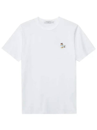 Fox Logo Patch Short Sleeve T-Shirt White - MAISON KITSUNE - BALAAN 2