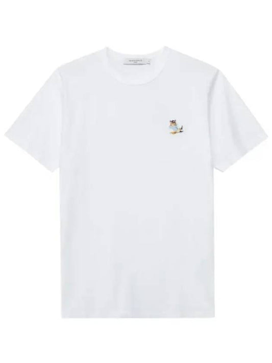 Fox Logo Patch Short Sleeve T-Shirt White - MAISON KITSUNE - BALAAN 2