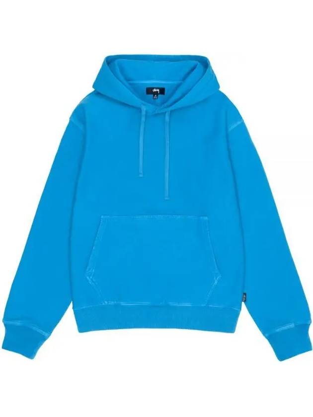 118509 BLUE Pigment Dyed Fleece Hood - STUSSY - BALAAN 1