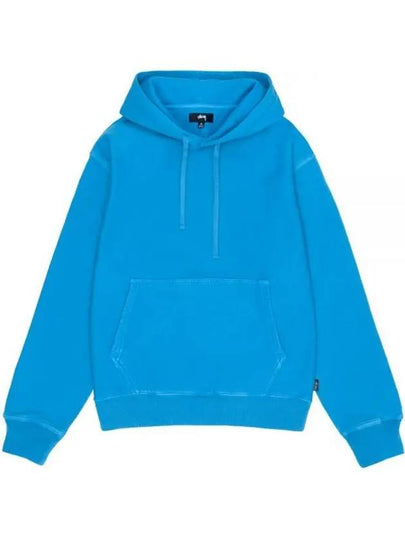 Pigment Dyed Fleece Hoodie Blue - STUSSY - BALAAN 2