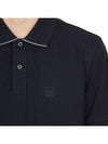 Metropolis Logo Badge Striped Polo Shirt Navy - CP COMPANY - BALAAN 9