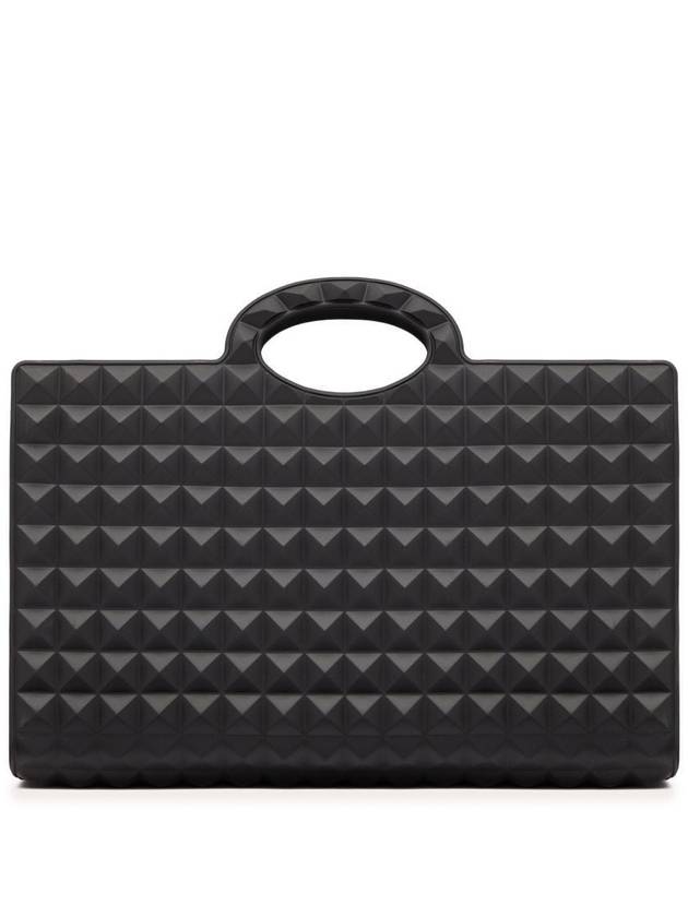 Men's Le Troisieme Studded Tote Bag Black - VALENTINO - BALAAN 3