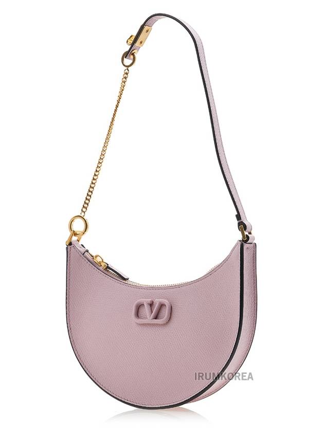 V Logo Classic Leather Chain Shoulder Bag Pink - VALENTINO - BALAAN 3