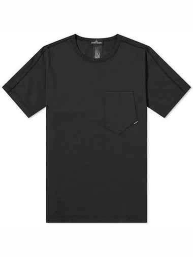 Shadow Project Pocket Short Sleeve T-Shirt Black - STONE ISLAND - BALAAN 1