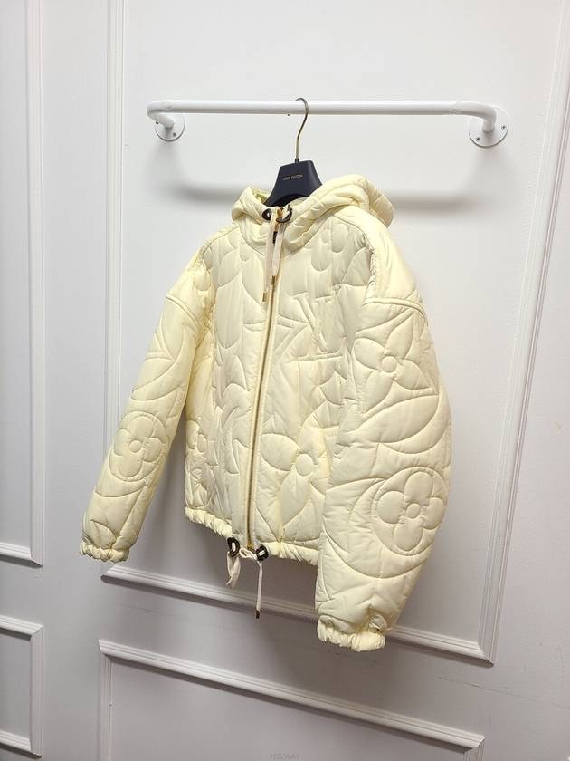 Used luxury goods Lewis It 36 White reversible quilted monogram padded jumper - LOUIS VUITTON - BALAAN 3