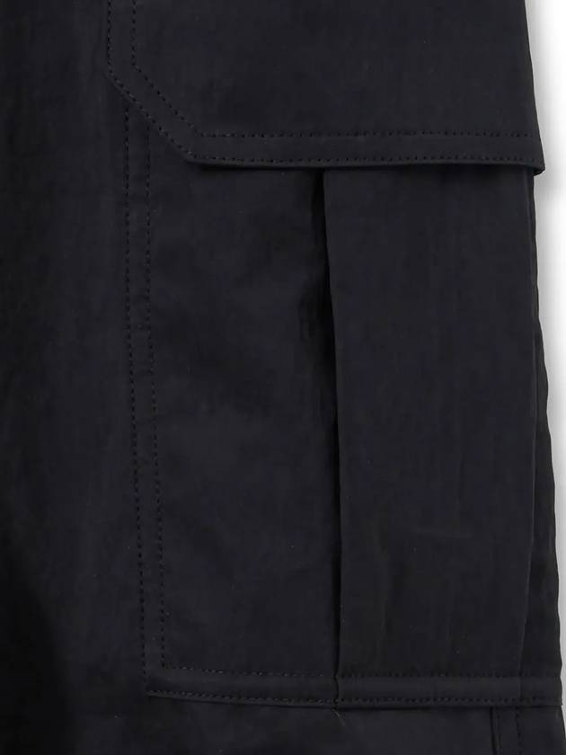 Cargo Parachute Nylon Track Pants Black - NOIRER - BALAAN 7