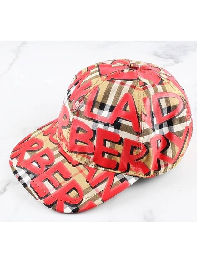 red graffiti ball cap - BURBERRY - BALAAN 1