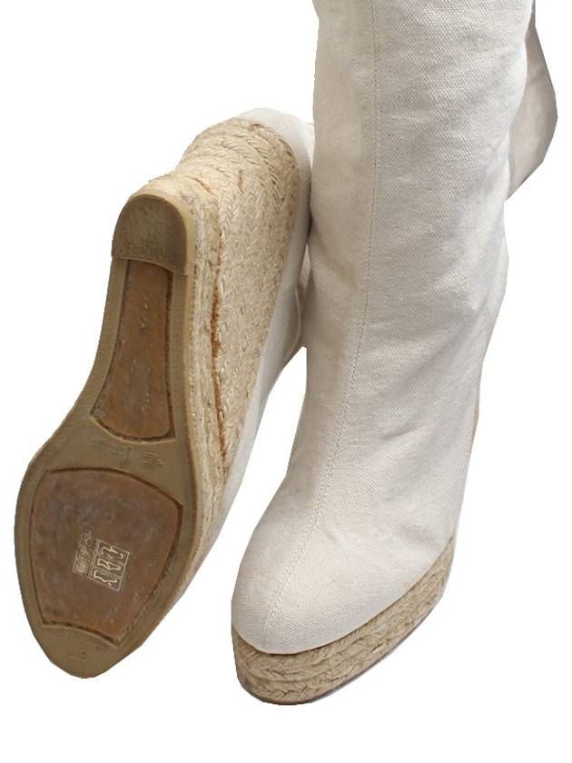 Castaner Ivory Wedge Heel Boots 37 - CASTANER - BALAAN 3