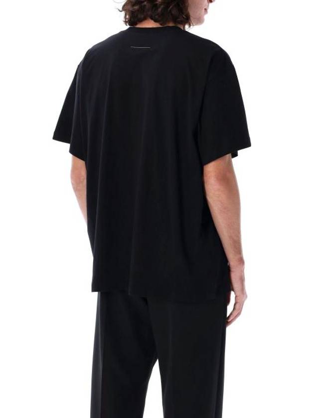 Logo Crew Neck Short Sleeve T-Shirt Black - MAISON MARGIELA - BALAAN 3