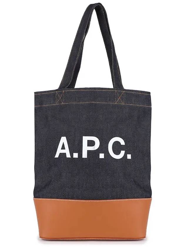 Logo Denim Axelle Tote Bag Navy - A.P.C. - BALAAN 7