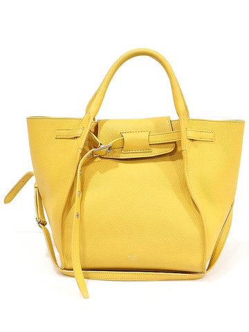 Celine 183313A4U 11SR Sunflower Yellow Supple Grained Calfskin Big Bag Small 2WAY - CELINE - BALAAN 1