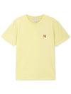 Fox Head Patch Regular Short Sleeve T-Shirt Chalk Yellow - MAISON KITSUNE - BALAAN 4