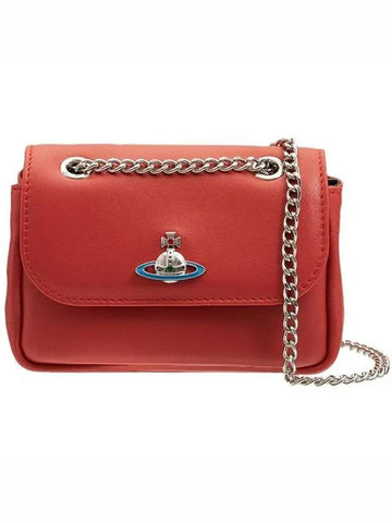 EMMA Emma of Logo Soft Leather Shoulder Bag Red - VIVIENNE WESTWOOD - BALAAN 1