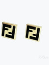 Logo Forever Earrings Gold - FENDI - BALAAN 2