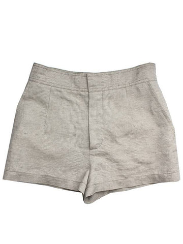 Oatmeal Linen Cotton Short Pants 55 - CHLOE - BALAAN 1