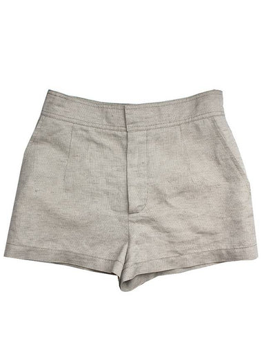 Oatmeal Linen Cotton Short Pants 55 - CHLOE - BALAAN 1