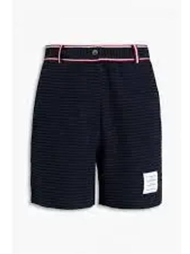 Waste RWB Trim High Shorts Navy - THOM BROWNE - BALAAN 2