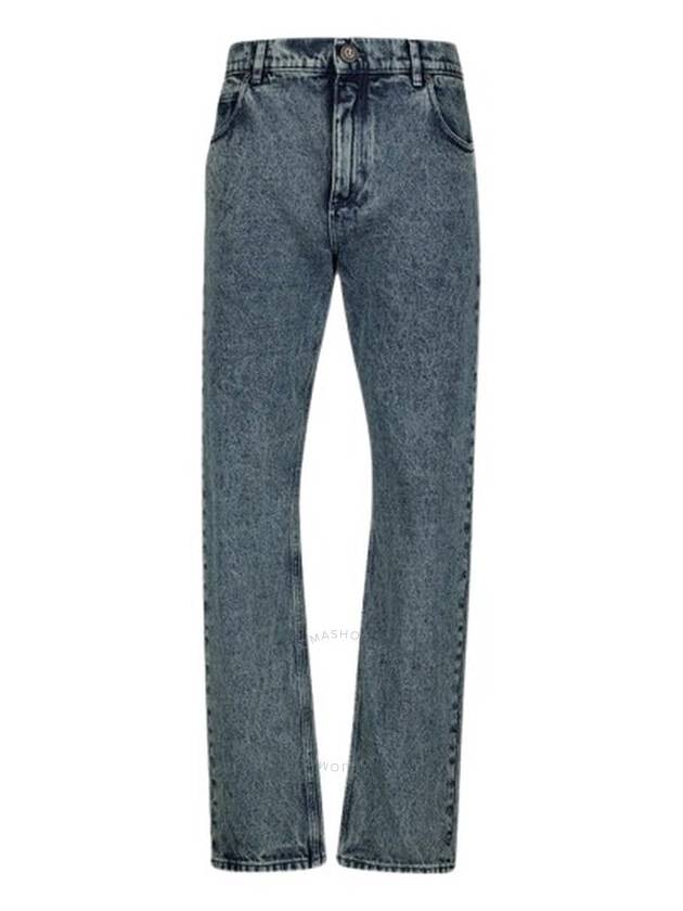 Balmain Logo-Applique Straight-Leg Jeans, Waist Size 31" - BALMAIN - BALAAN 1