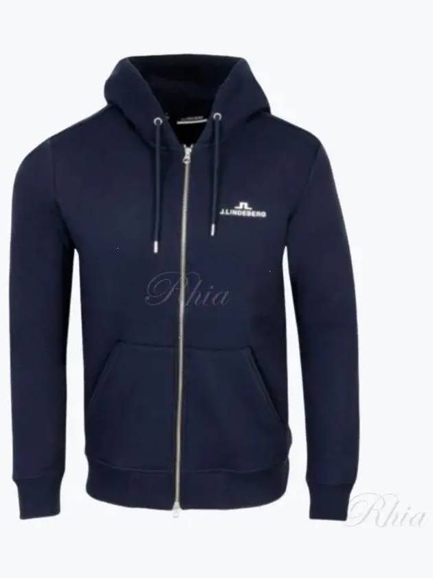 Alpha Hooded Zip-Up Jacket Navy - J.LINDEBERG - BALAAN 2