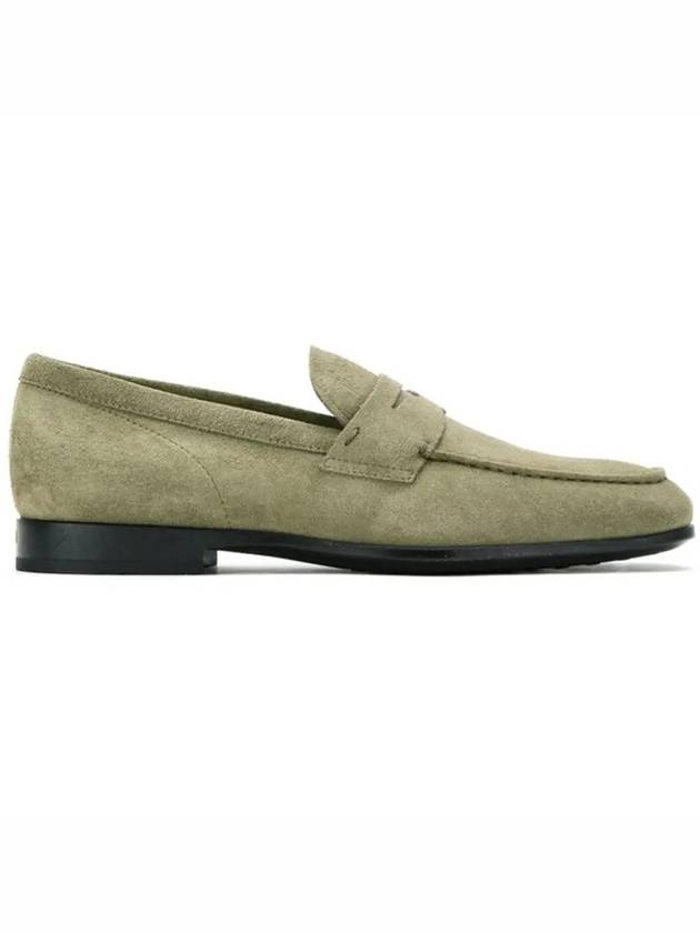 Men's Suede Penny Loafers Green - TOD'S - BALAAN 3