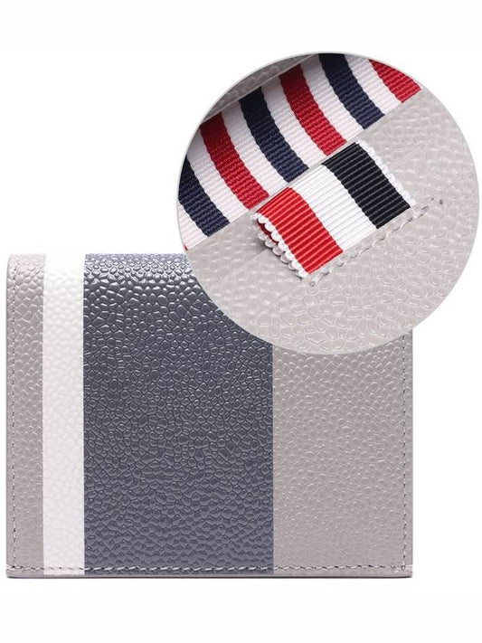 3D Stripe Card Wallet Grey - THOM BROWNE - BALAAN 2