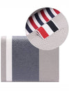 3D Stripe Card Wallet Grey - THOM BROWNE - BALAAN 3